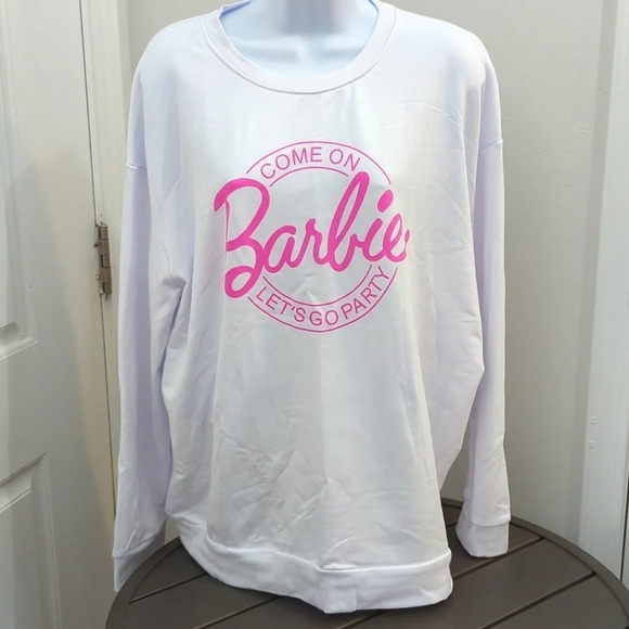 Come one let's go party women's white Long sleeve top - Picture 2 of 6